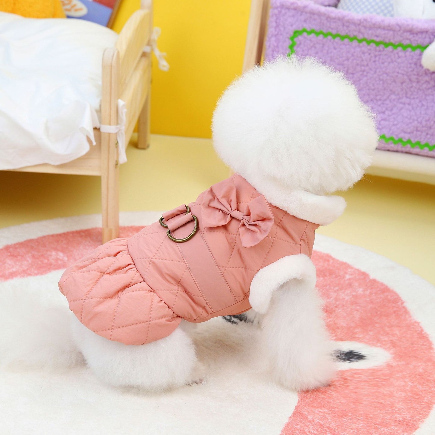 Butterfly Dreams Dress - Small Dog Cotton-Padded Outfit - Purrfect Pet Haven