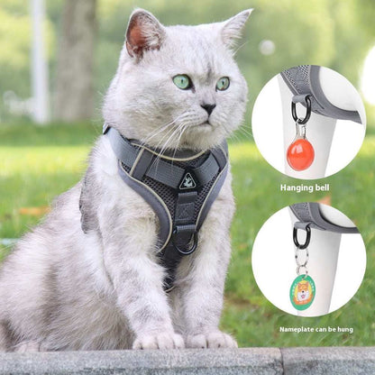 Fully Adjustable Cat Vest Pet Harness with Matching Leash - Purrfect Pet Haven