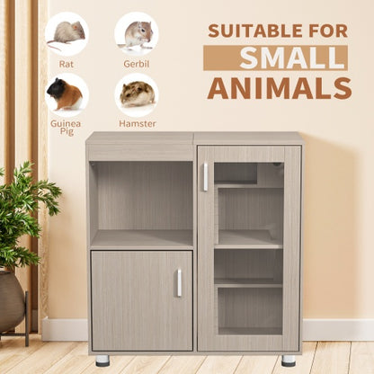 4-Tier Wooden Guinea Pig Cage - Multi-Level Habitat - Purrfect Pet Haven