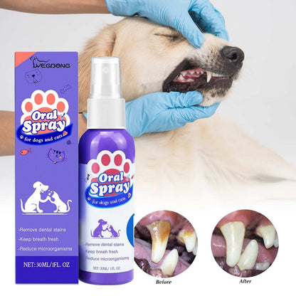 Teeth Cleaning Stain Removal Spray - Fresh Breath Pet Oral Care Spray - Purrfect Pet Haven
