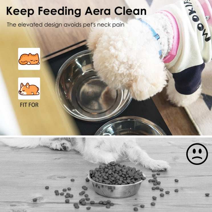 Pet Feeding Station 1 Locker and 2 Overhead Dog Bowls - Purrfect Pet Haven