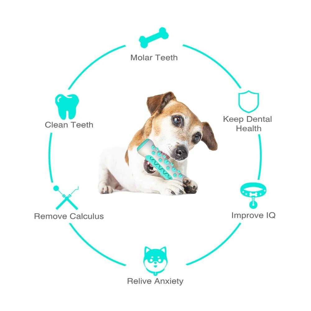 Indestructible Dog Squeaky Toys - Tough Toothbrush Chew Toy for Aggressive Chewers - Purrfect Pet Haven