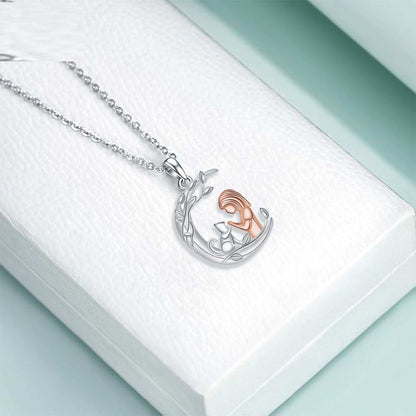 Fashion Retro Girl And Cat Necklace Female Accessories Moon - Purrfect Pet Haven
