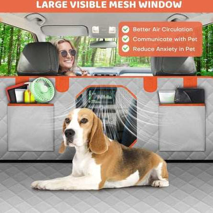 Dog Backseat Extender, Car Seat Cover With A Hard Bottom That Can Withstand 400 Pounds, Sturdy Waterproof Dog Hammock - Purrfect Pet Haven