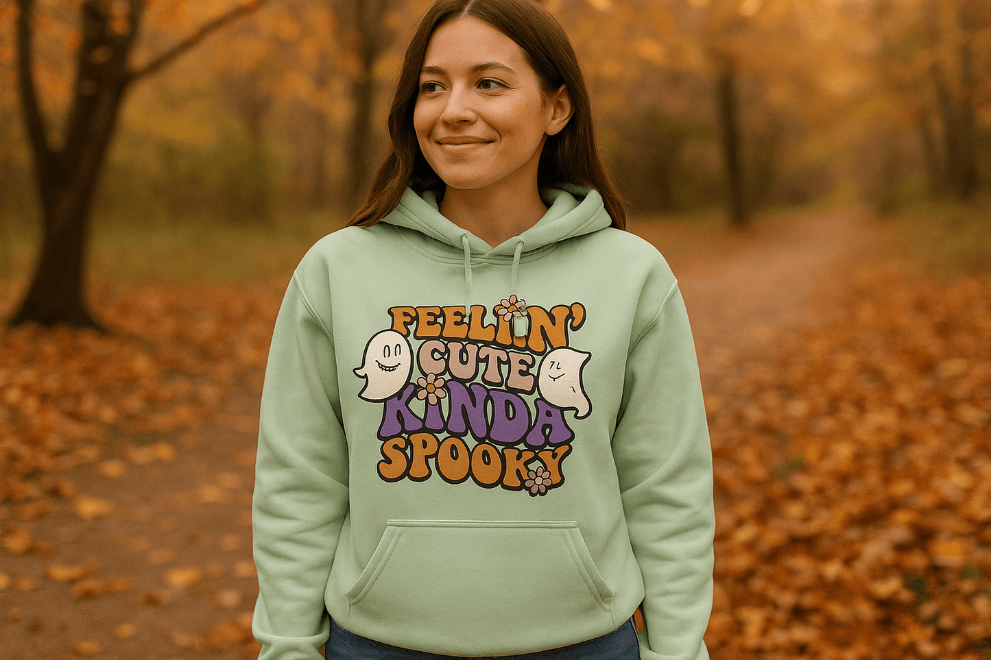 Feel Cute Kinda Spooky Hoodie Sweatshirt - Adorable Halloween - Purrfect Pet Haven