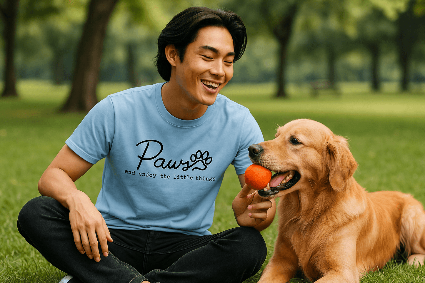 Enjoy Paws T-Shirt - Pet Lover Apparel for Dog & Cat Parents - Purrfect Pet Haven