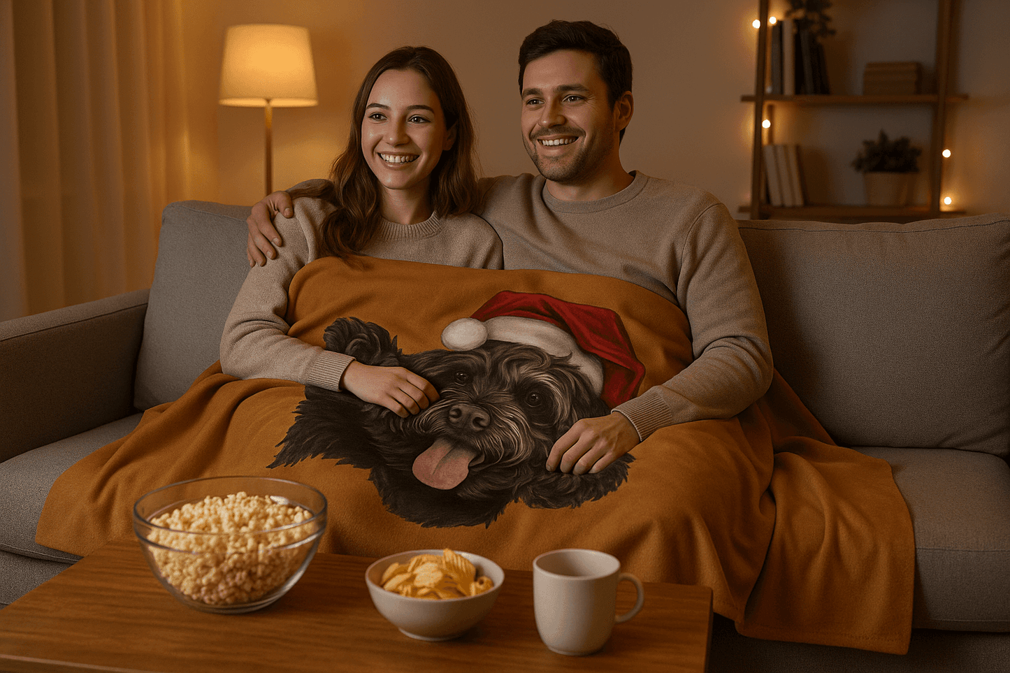 Dog Holiday Plush Blanket - Cozy Christmas Throw for Pet Lovers - Purrfect Pet Haven