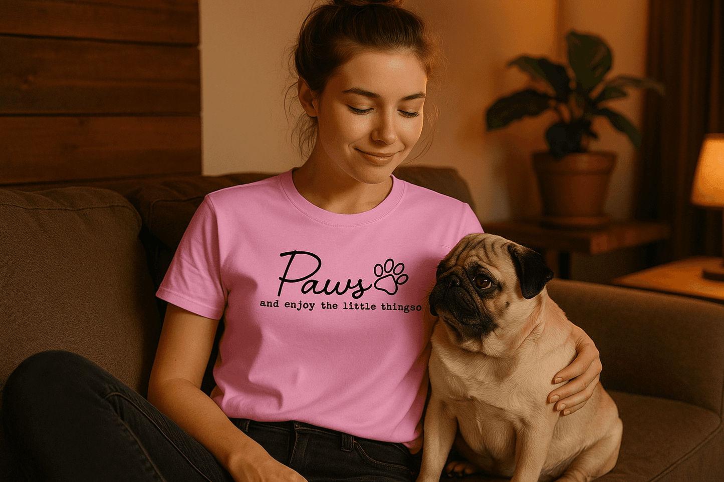 Enjoy Paws T-Shirt - Pet Lover Apparel for Dog & Cat Parents - Purrfect Pet Haven