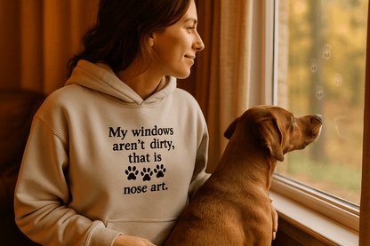 Window Nose Art Hoodie Sweatshirt - Pet Parent Comfort - Purrfect Pet Haven