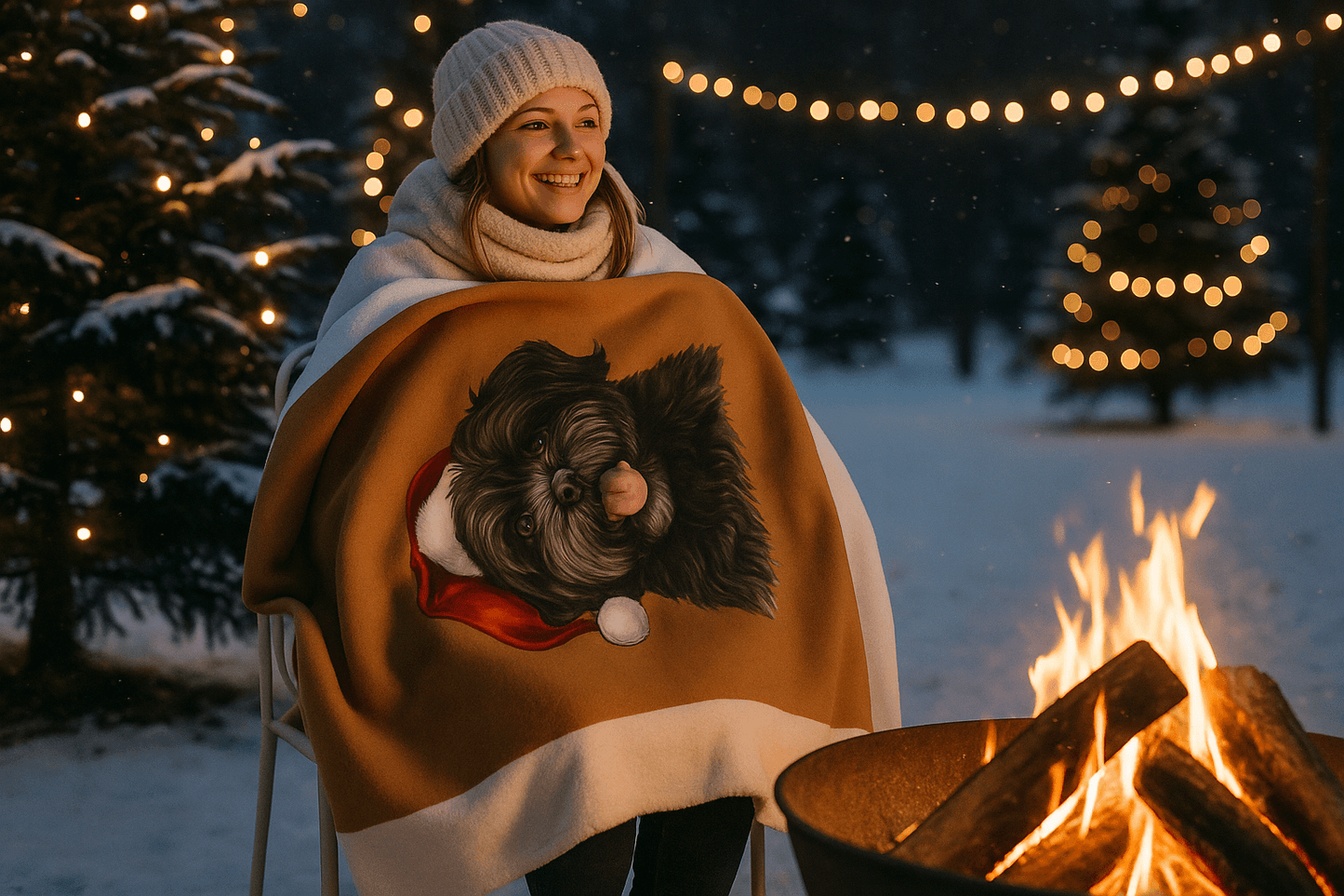 Dog Holiday Plush Blanket - Cozy Christmas Throw for Pet Lovers - Purrfect Pet Haven