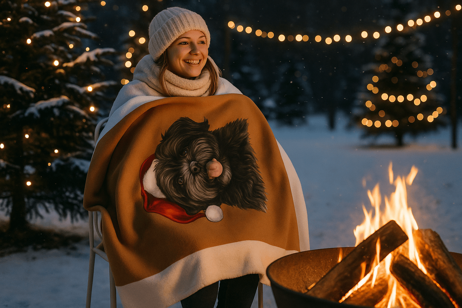 Dog Holiday Plush Blanket - Cozy Christmas Throw for Pet Lovers - Purrfect Pet Haven