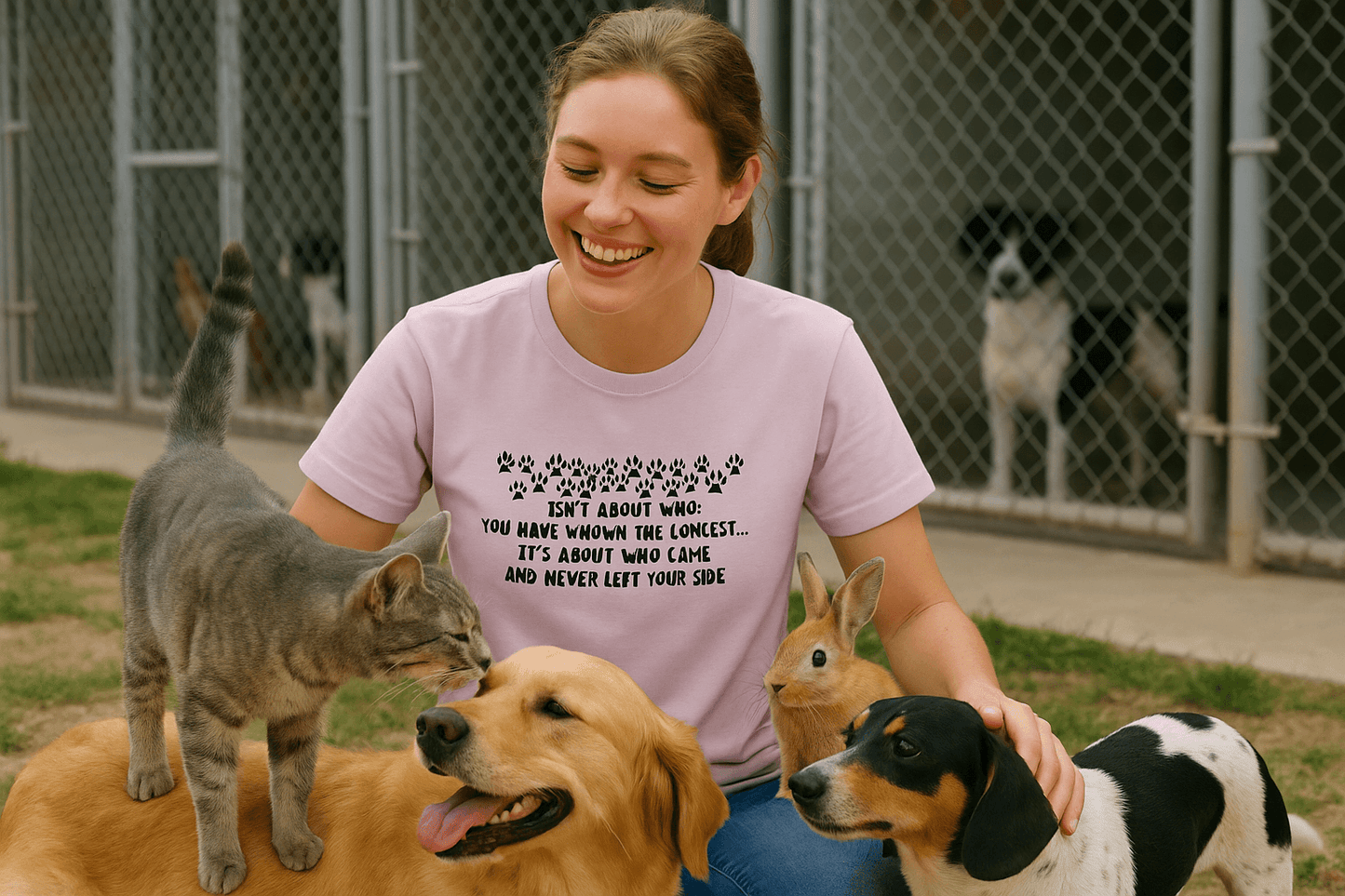 Pet Friendship T-Shirt - Celebrate Bonds with Dogs & Cats - Purrfect Pet Haven