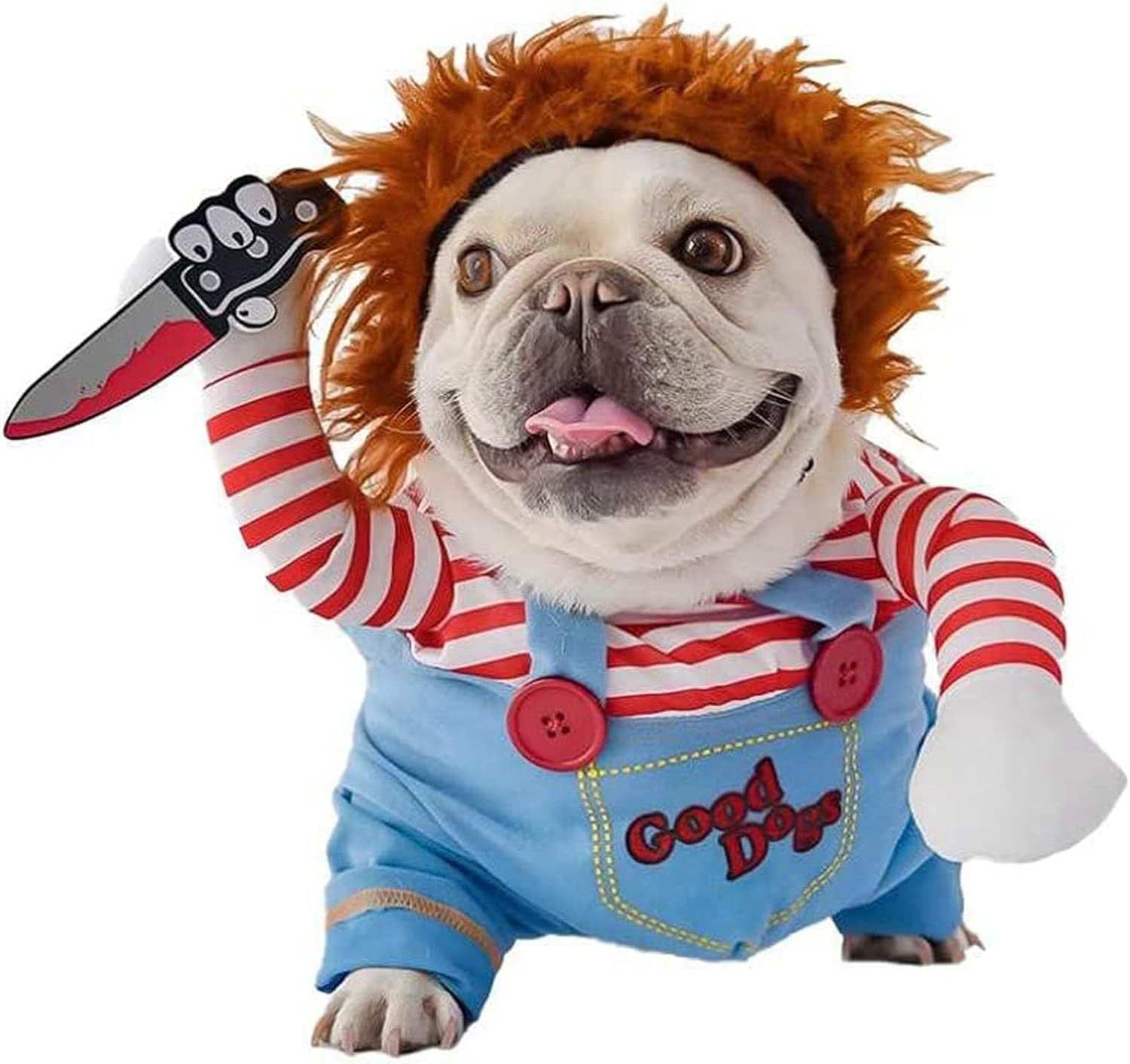 Halloween Pet Costume 3-Piece Set - Striped Harness Outfit with Accessories - Purrfect Pet Haven