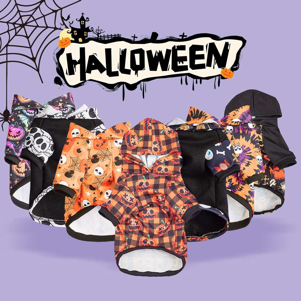 Halloween Pumpkin Pet Hoodie - Adorable Costume Accessory - Purrfect Pet Haven