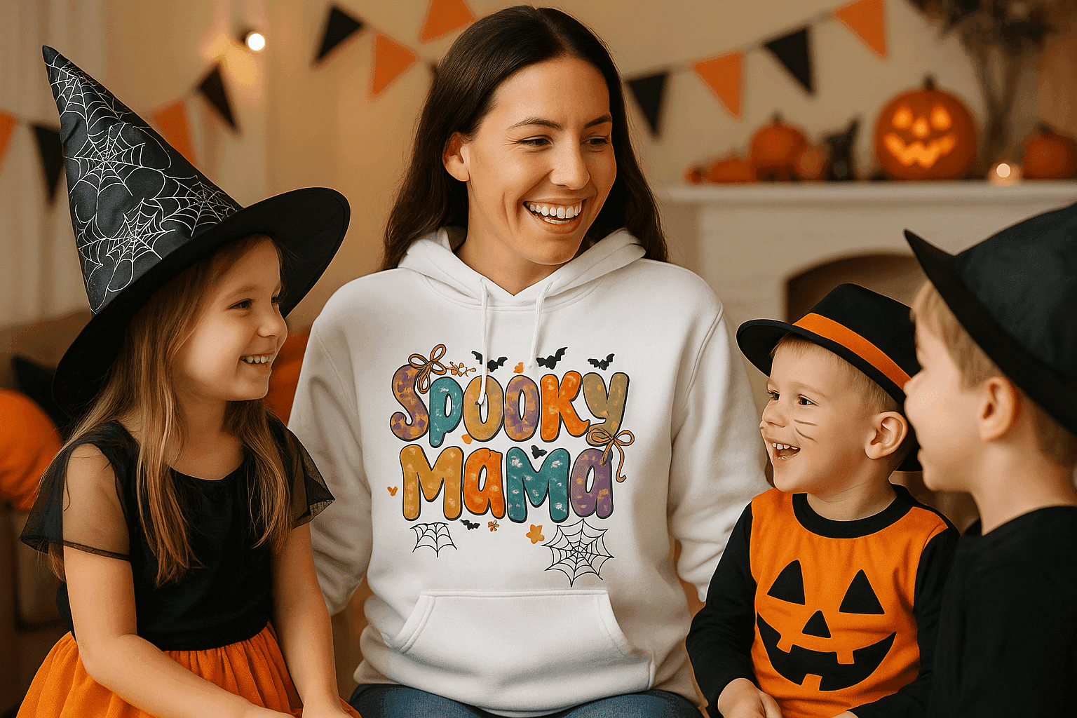 Halloween Spooky Mama Hoodie Sweatshirt - Mom Halloween Style - Purrfect Pet Haven