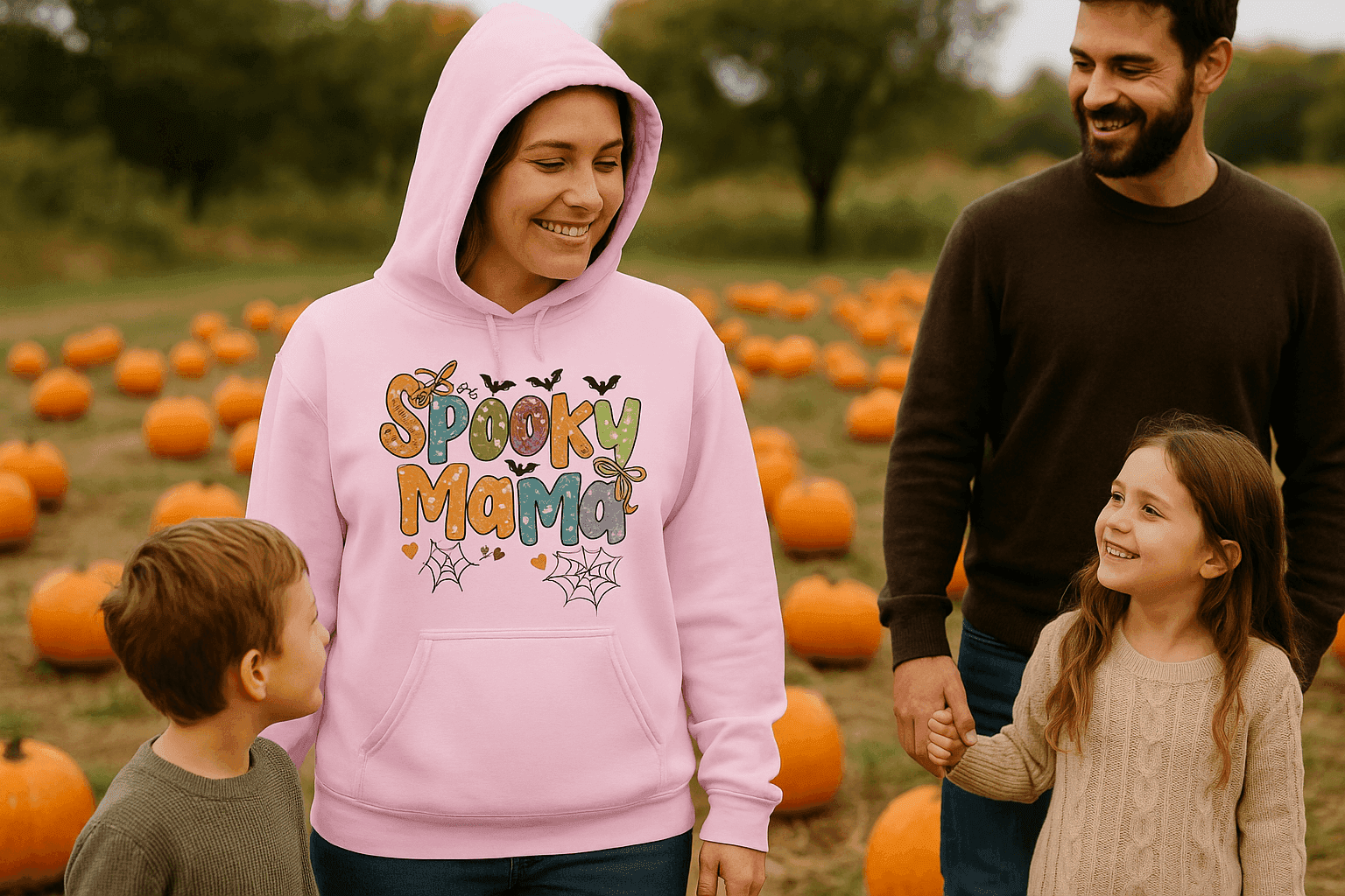 Halloween Spooky Mama Hoodie Sweatshirt - Mom Halloween Style - Purrfect Pet Haven