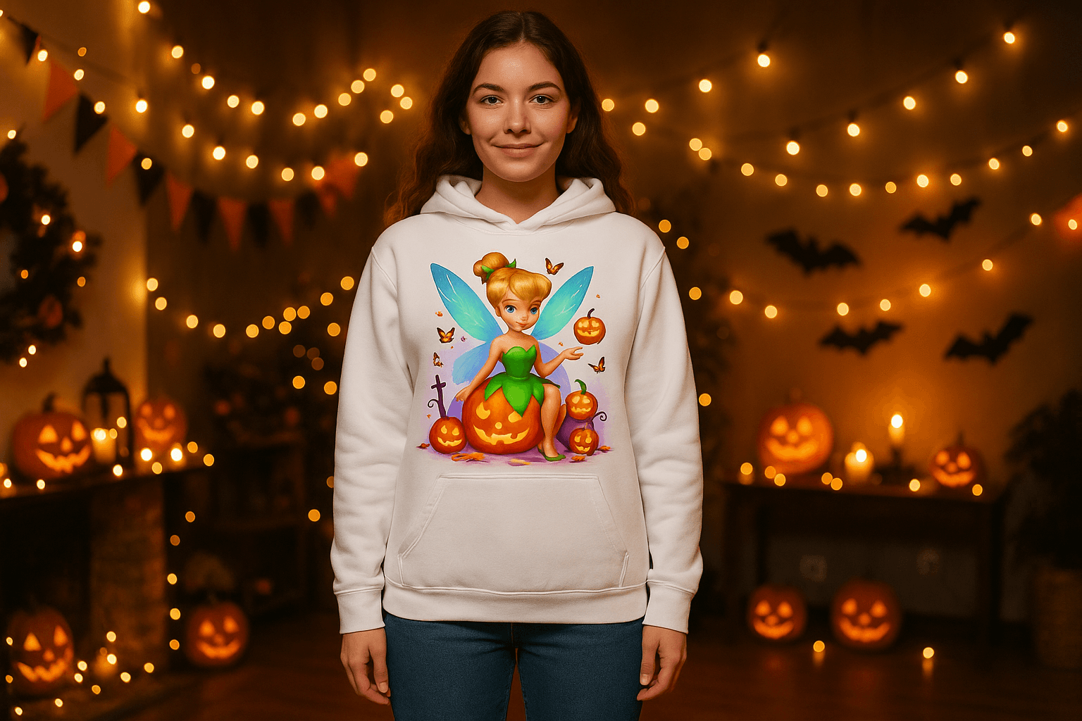 Halloween Tinkerbell Fairy Hoodie Sweatshirt - Magical Style - Purrfect Pet Haven