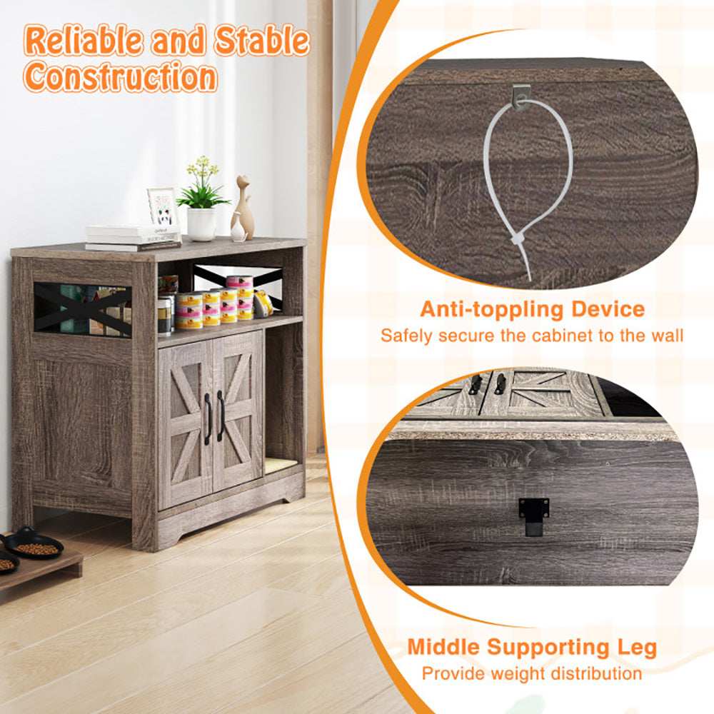 Hidden Cat Litter Box Enclosure Washroom Furniture with Storage - Purrfect Pet Haven
