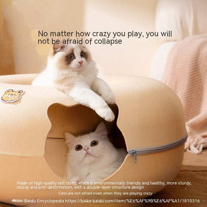 Multi Cat Nest with Hide and Seek Tunnel - Purrfect Pet Haven