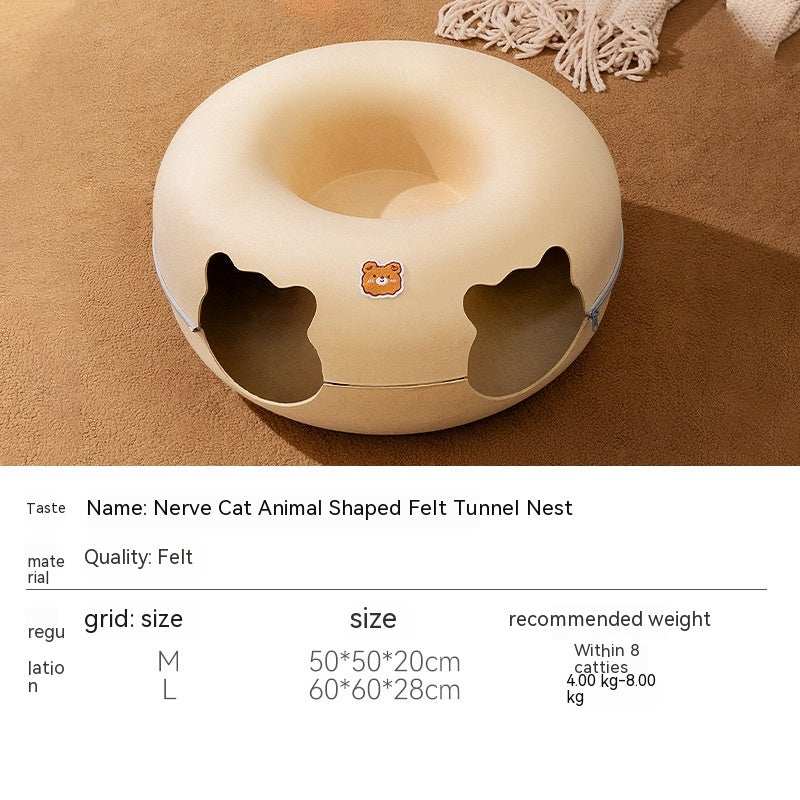 Multi Cat Nest with Hide and Seek Tunnel - Purrfect Pet Haven