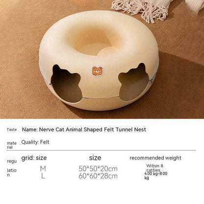Multi Cat Nest with Hide and Seek Tunnel - Purrfect Pet Haven