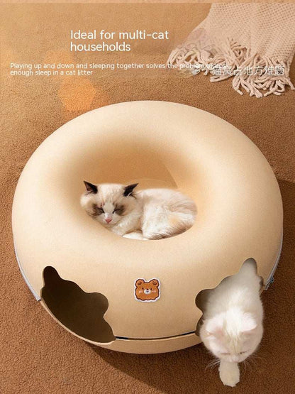 Multi Cat Nest with Hide and Seek Tunnel - Purrfect Pet Haven