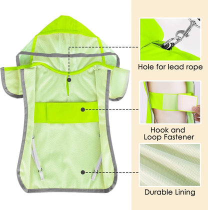 Waterproof Soft Breathable Hooded Dog Rain Jacket - Purrfect Pet Haven