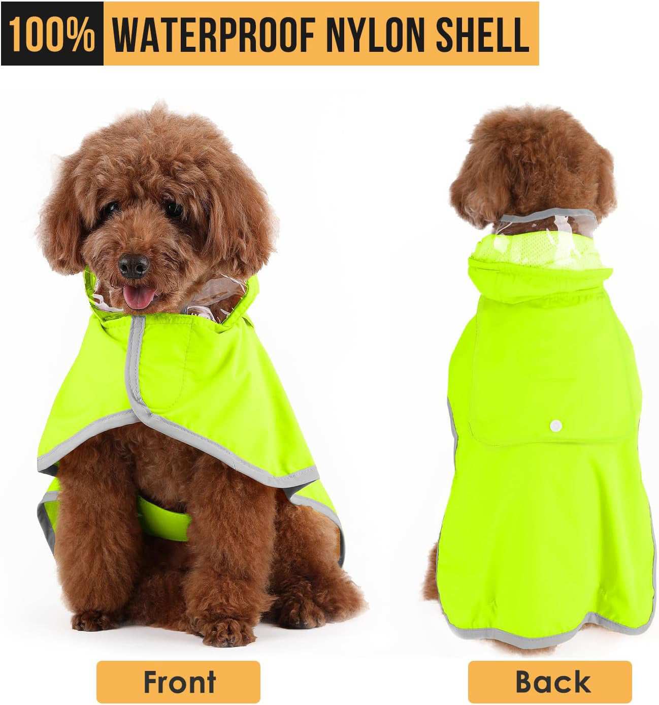 Waterproof Soft Breathable Hooded Dog Rain Jacket - Purrfect Pet Haven