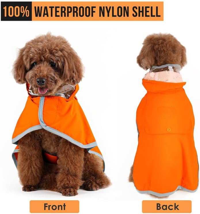 Waterproof Soft Breathable Hooded Dog Rain Jacket - Purrfect Pet Haven