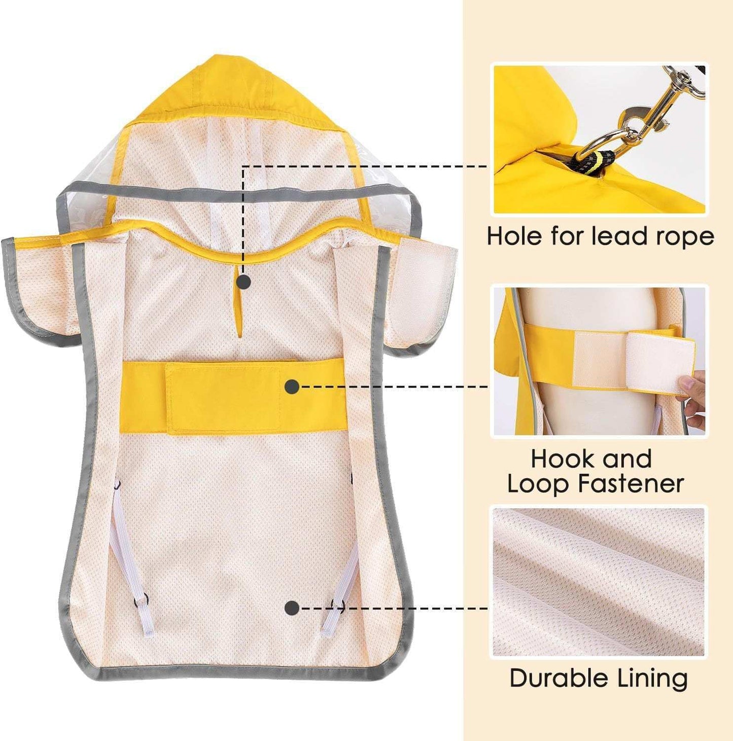 Waterproof Soft Breathable Hooded Dog Rain Jacket - Purrfect Pet Haven