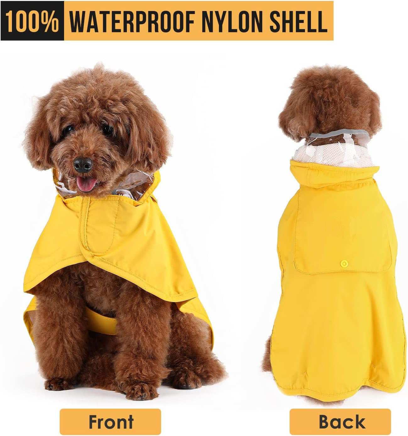 Waterproof Soft Breathable Hooded Dog Rain Jacket - Purrfect Pet Haven