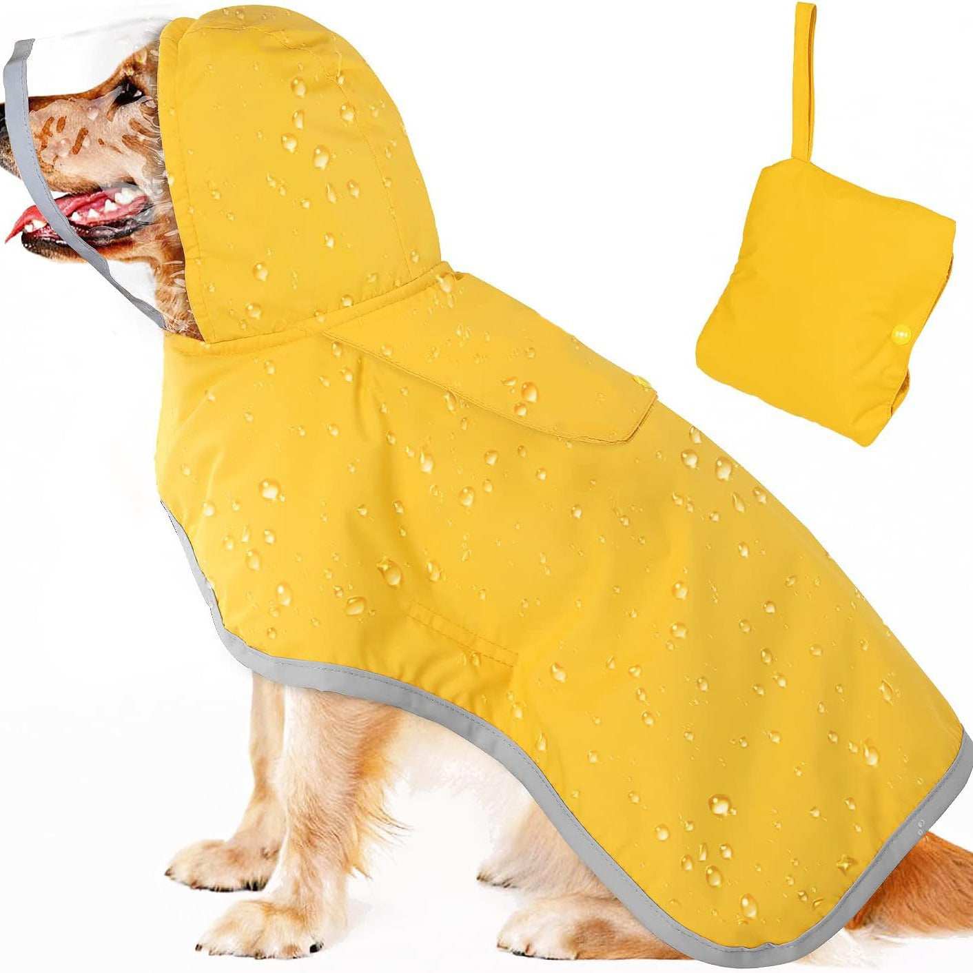 Waterproof Soft Breathable Hooded Dog Rain Jacket - Purrfect Pet Haven