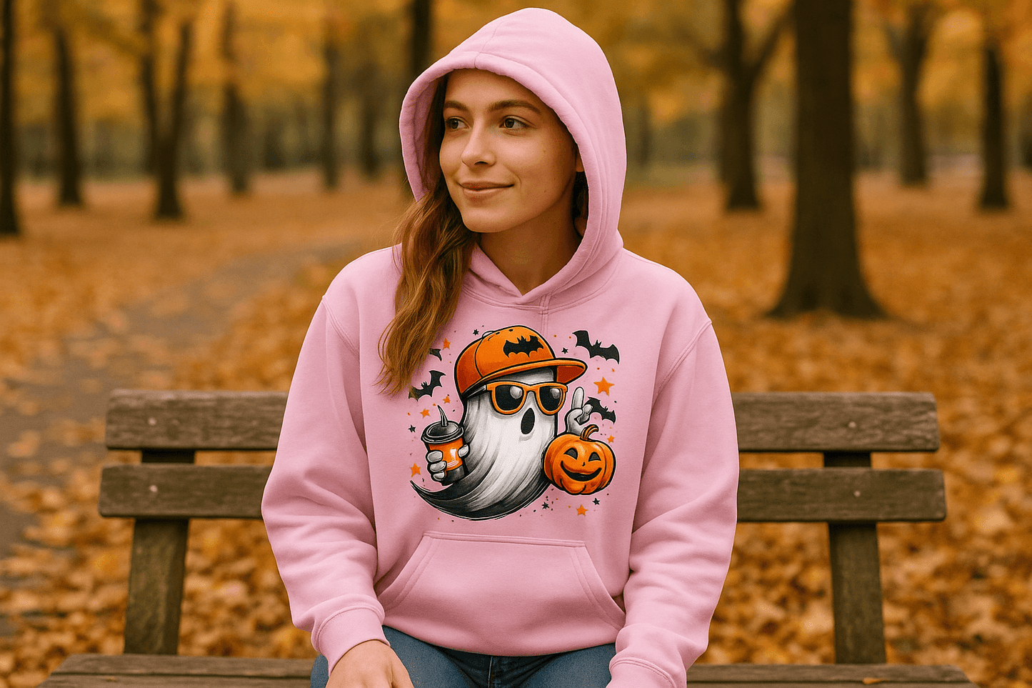 Ghost Throwing Deuces Hoodie - Playful Spirit Sweatshirt - Purrfect Pet Haven