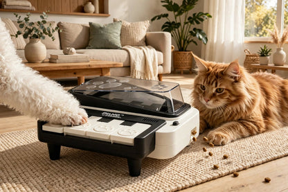 Pet Treat Dispenser - Piano Keys And Four Sound Modes
