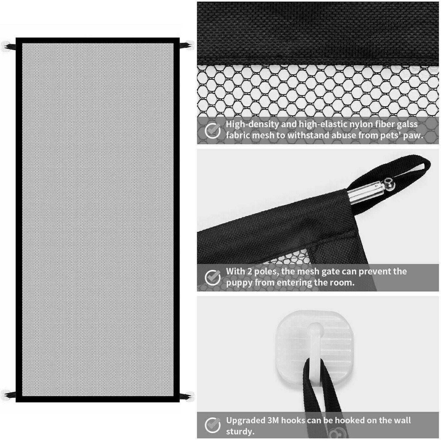 Magic Pet Safety Gate - Portable Mesh Fence for Dogs, Cats & Babies - Purrfect Pet Haven