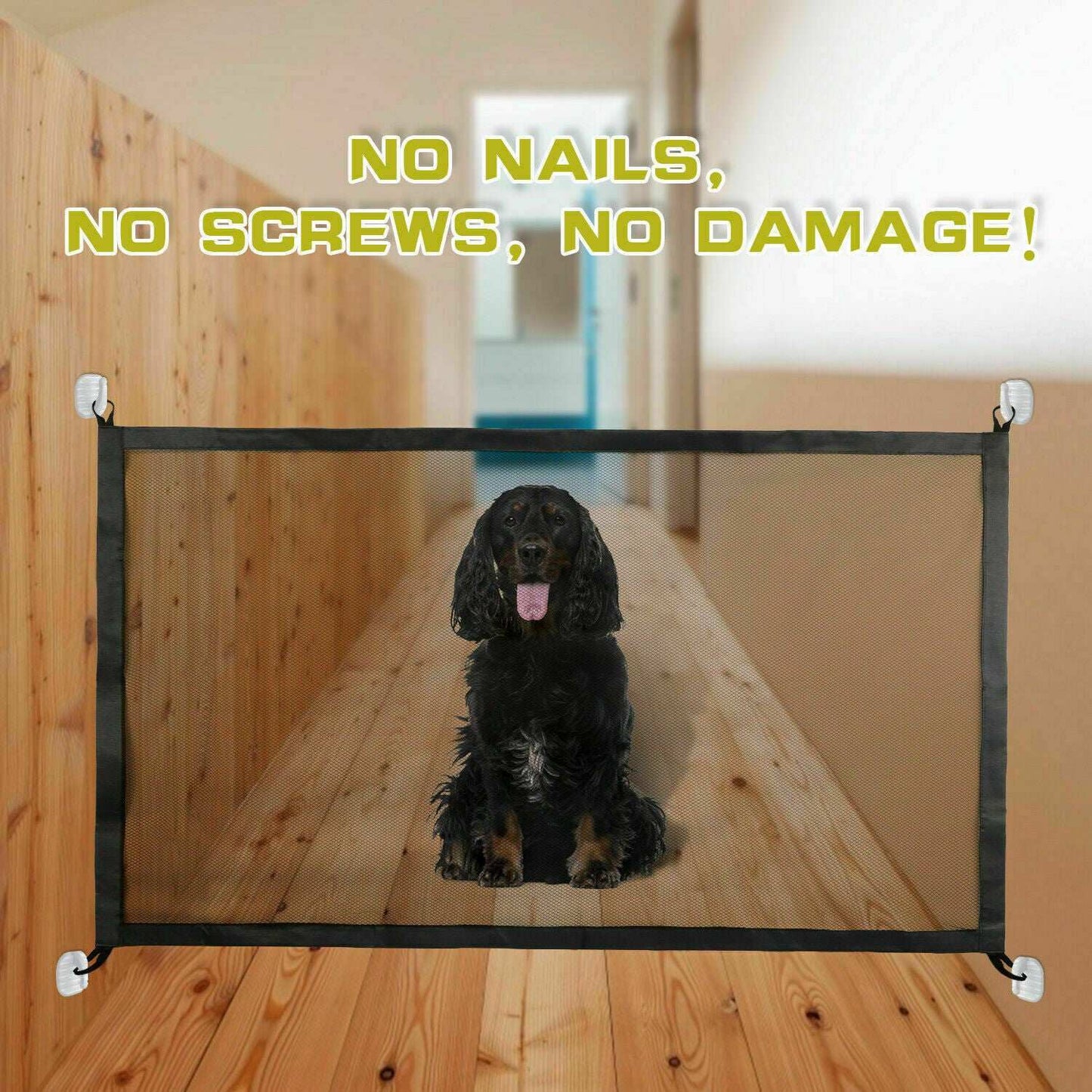 Magic Pet Safety Gate - Portable Mesh Fence for Dogs, Cats & Babies - Purrfect Pet Haven