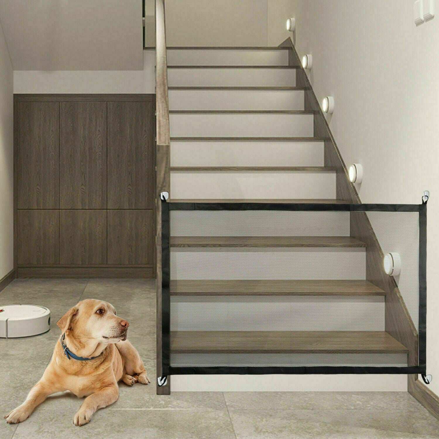 Magic Pet Safety Gate - Portable Mesh Fence for Dogs, Cats & Babies - Purrfect Pet Haven