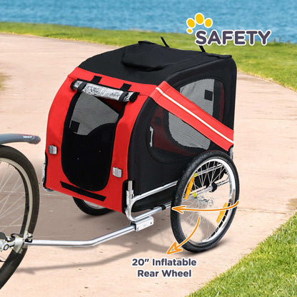 Large Wheel Dog Bike Trailer With Easy Folding Cart Frame - Purrfect Pet Haven