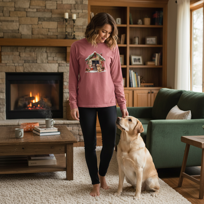 Comfort Colors Dog House Long Sleeve Shirt - Unisex Cotton - Purrfect Pet Haven