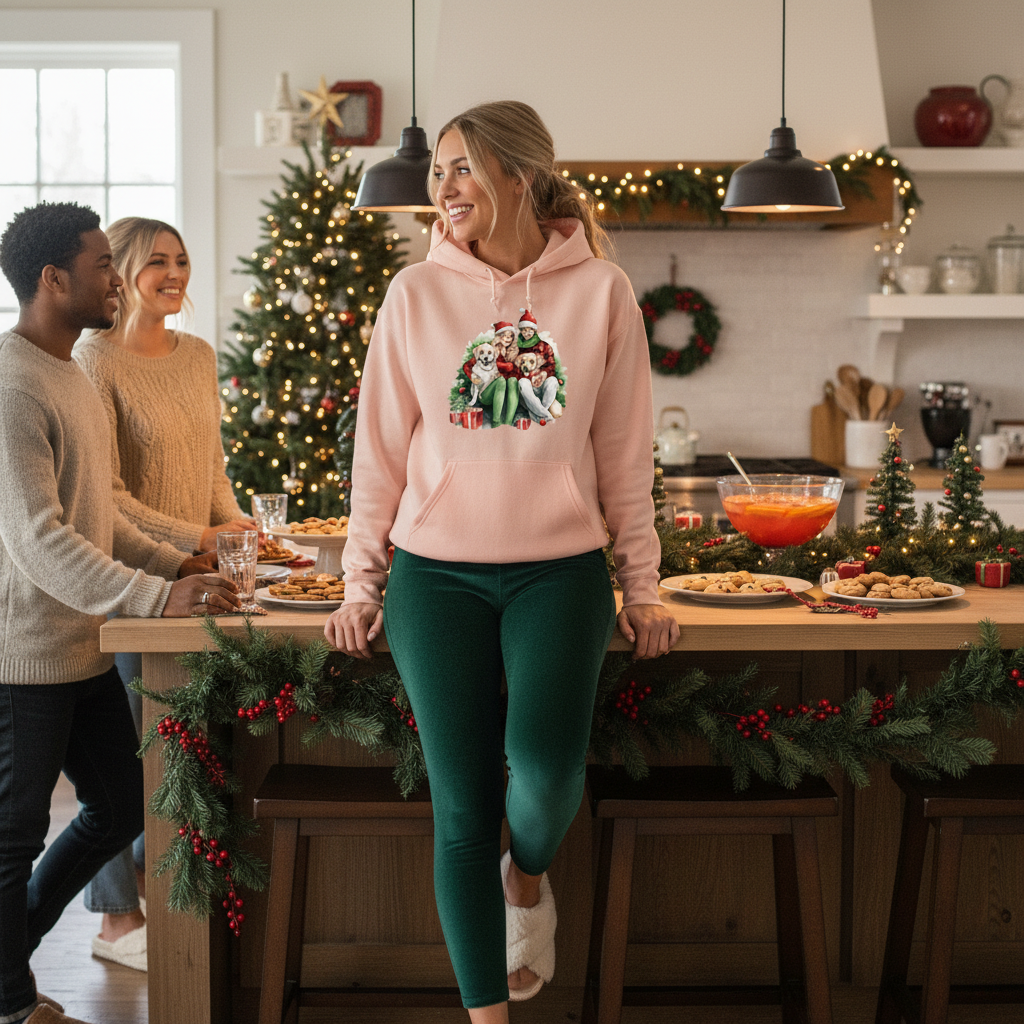 Comfort Colors Christmas Dog Hoodie - Unisex Cozy Sweatshirt - Purrfect Pet Haven
