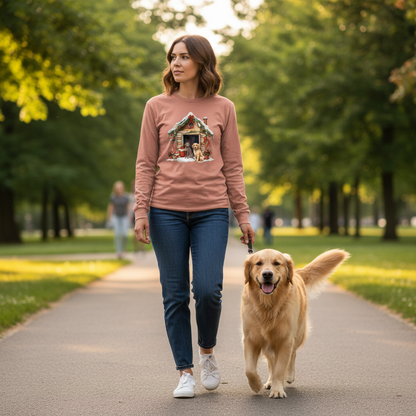 Comfort Colors Dog House Long Sleeve Shirt - Unisex Cotton - Purrfect Pet Haven