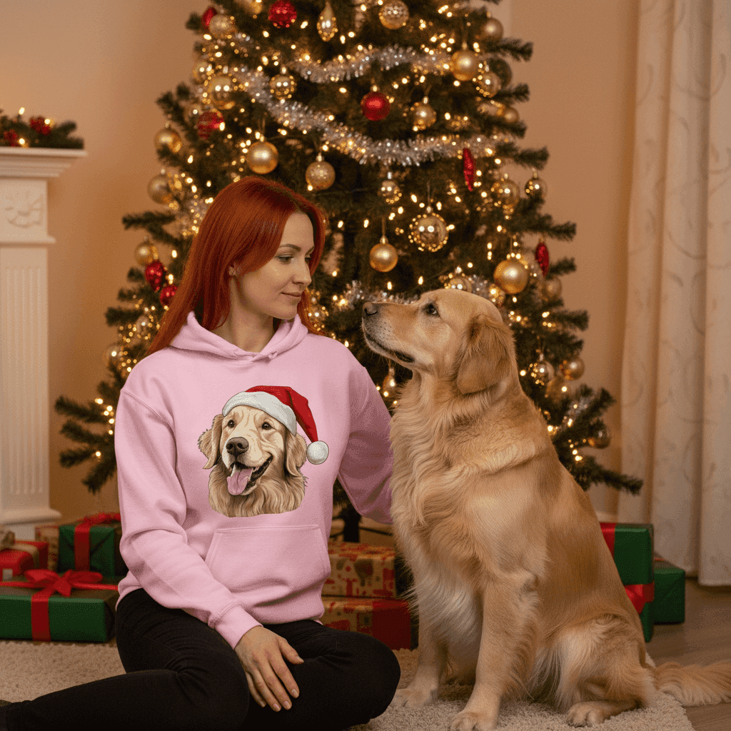 Golden Retriever Holiday Hoodie for Dog Lovers - Cozy Festive - Purrfect Pet Haven
