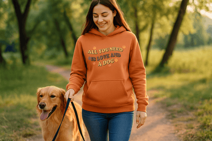 Love and a Dog Hoodie Sweatshirt - Dog Lover Style - Purrfect Pet Haven