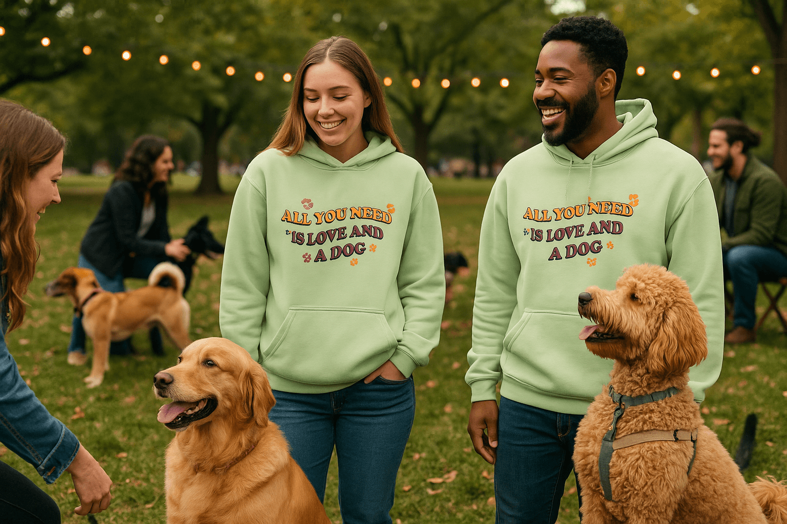 Love and a Dog Hoodie Sweatshirt - Dog Lover Style - Purrfect Pet Haven