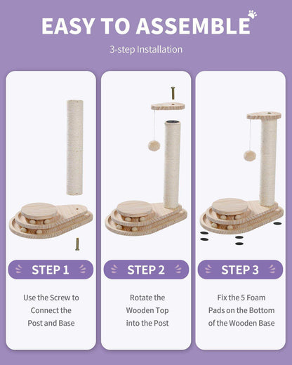 Indoor Cat Soft Scratching Board And Interactive Ball Track Toy Cat Rest And Grooming Supplies - Purrfect Pet Haven