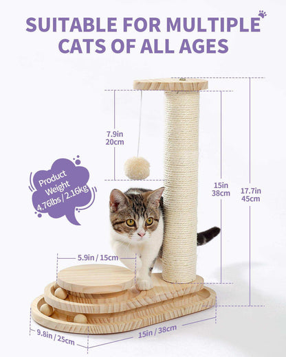 Indoor Cat Soft Scratching Board And Interactive Ball Track Toy Cat Rest And Grooming Supplies - Purrfect Pet Haven