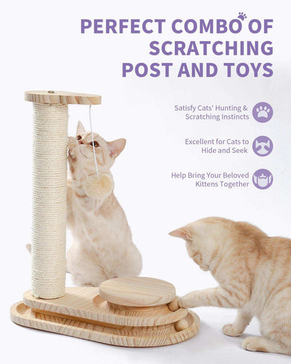 Indoor Cat Soft Scratching Board And Interactive Ball Track Toy Cat Rest And Grooming Supplies - Purrfect Pet Haven