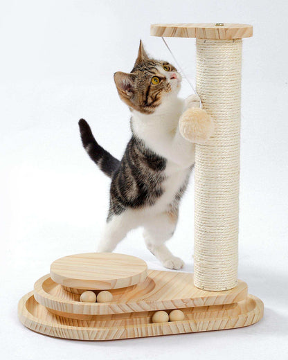 Indoor Cat Soft Scratching Board And Interactive Ball Track Toy Cat Rest And Grooming Supplies - Purrfect Pet Haven