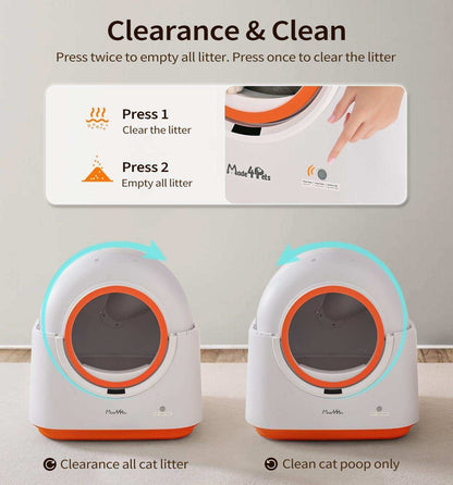 60L Smart App Control Automatic Infrared Sensor Cat Litter Box - Purrfect Pet Haven