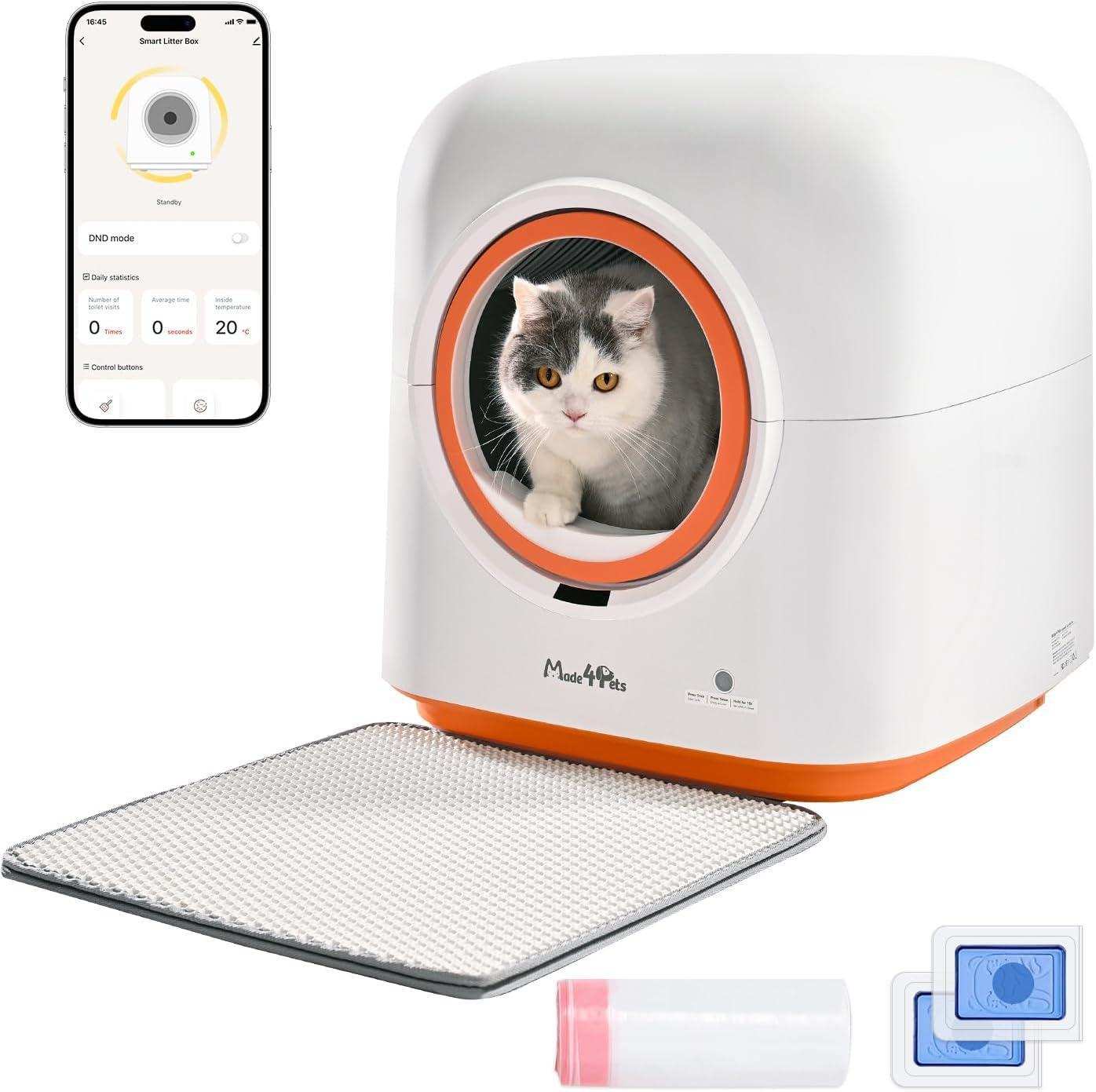 60L Smart App Control Automatic Infrared Sensor Cat Litter Box - Purrfect Pet Haven